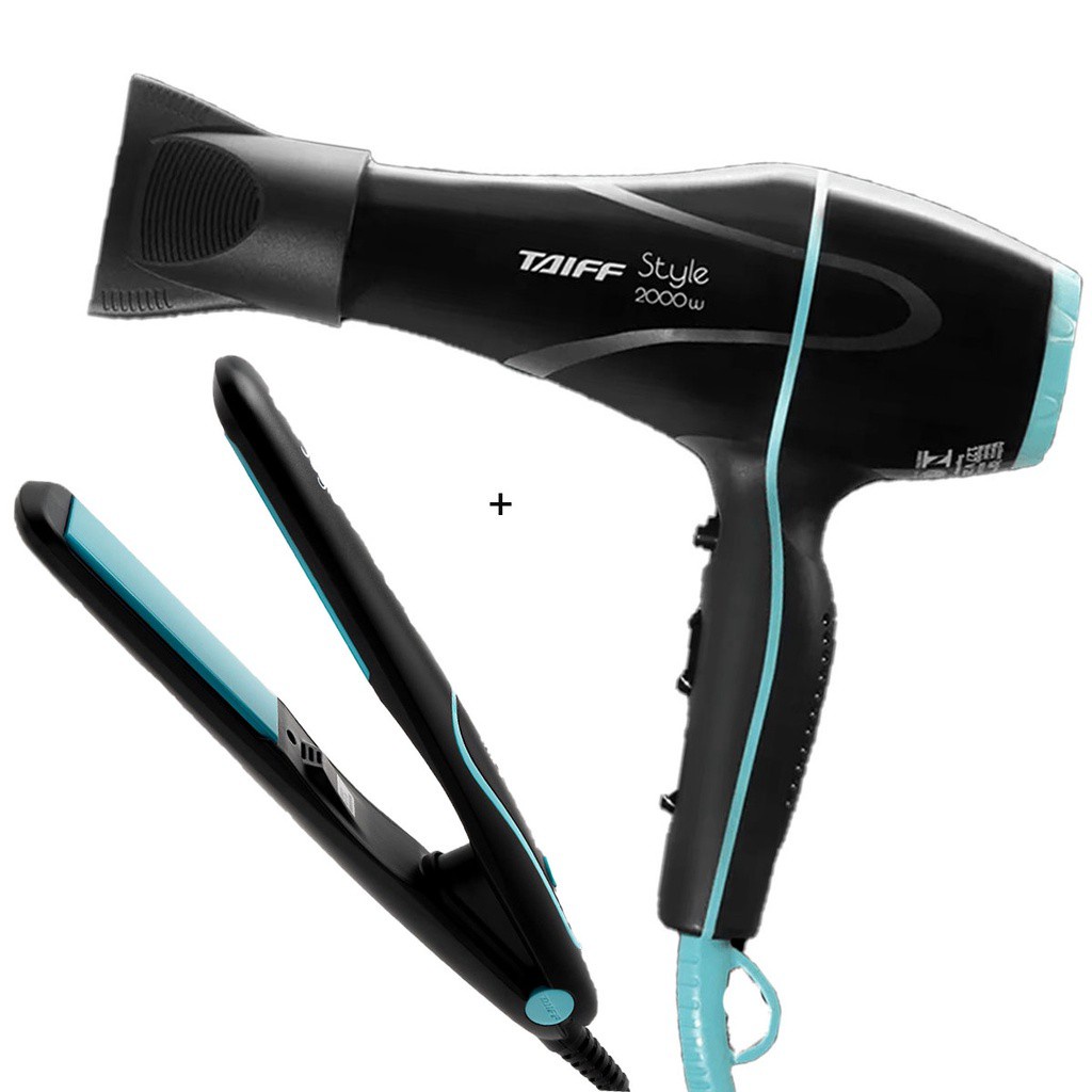Kit Taiff Secador Style Preto Profissional 220v + Chapinha 210C Bivolt ...
