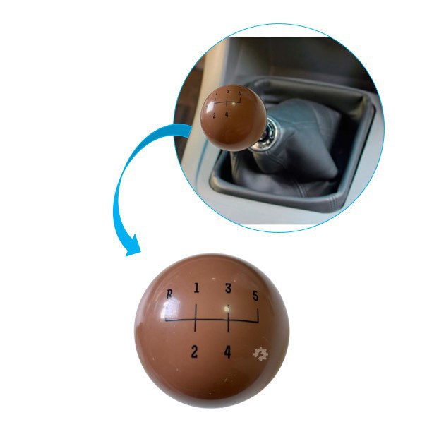 Manopla Bola Sinuca 5 Marchas Marron 54mm Ré P/ Frente