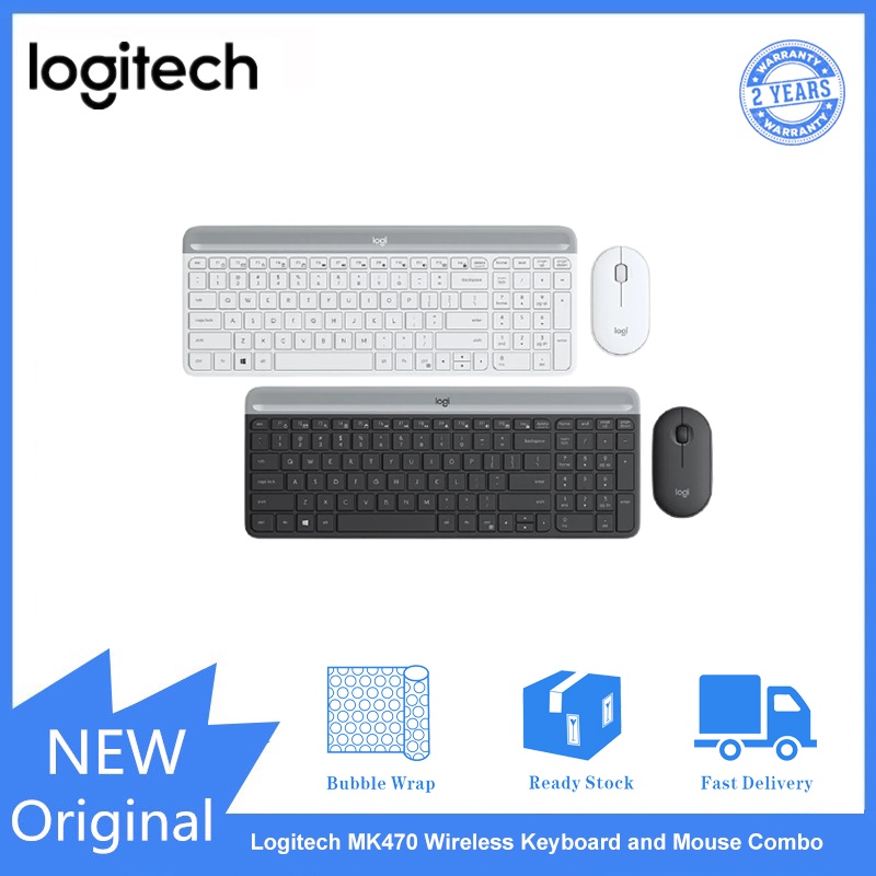 Logitech MK470 Teclado Sem Fio ultra Fino Silencioso 2.4G 1000DPI mouse E combo