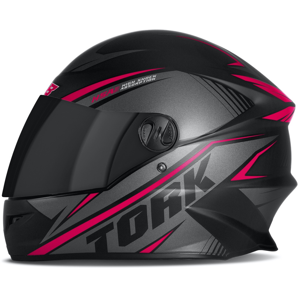 Capacete Rosa Fechado Moto Pro Tork R8 Pro Fosco Tamanho 58