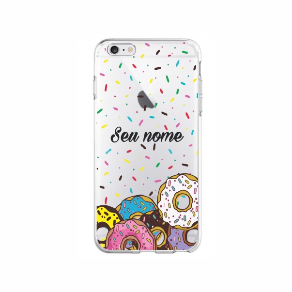 Capa de Celular Capinha Iphone 6 / Iphone 6s Personalizada  - Donuts Nome