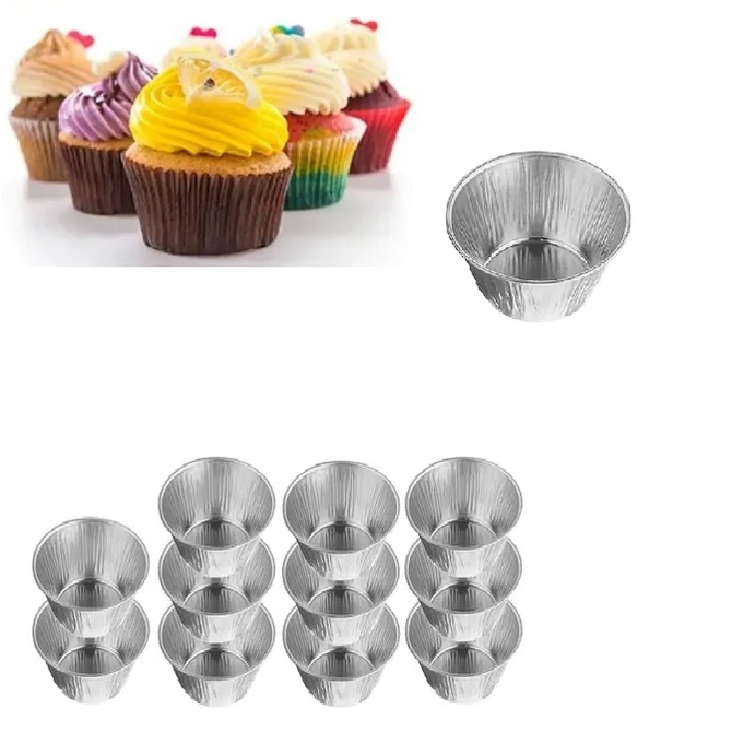 Kit 24 Formas Mini Cupcake Bolo Muffin Forminhas De Forno - Escorrega o ...
