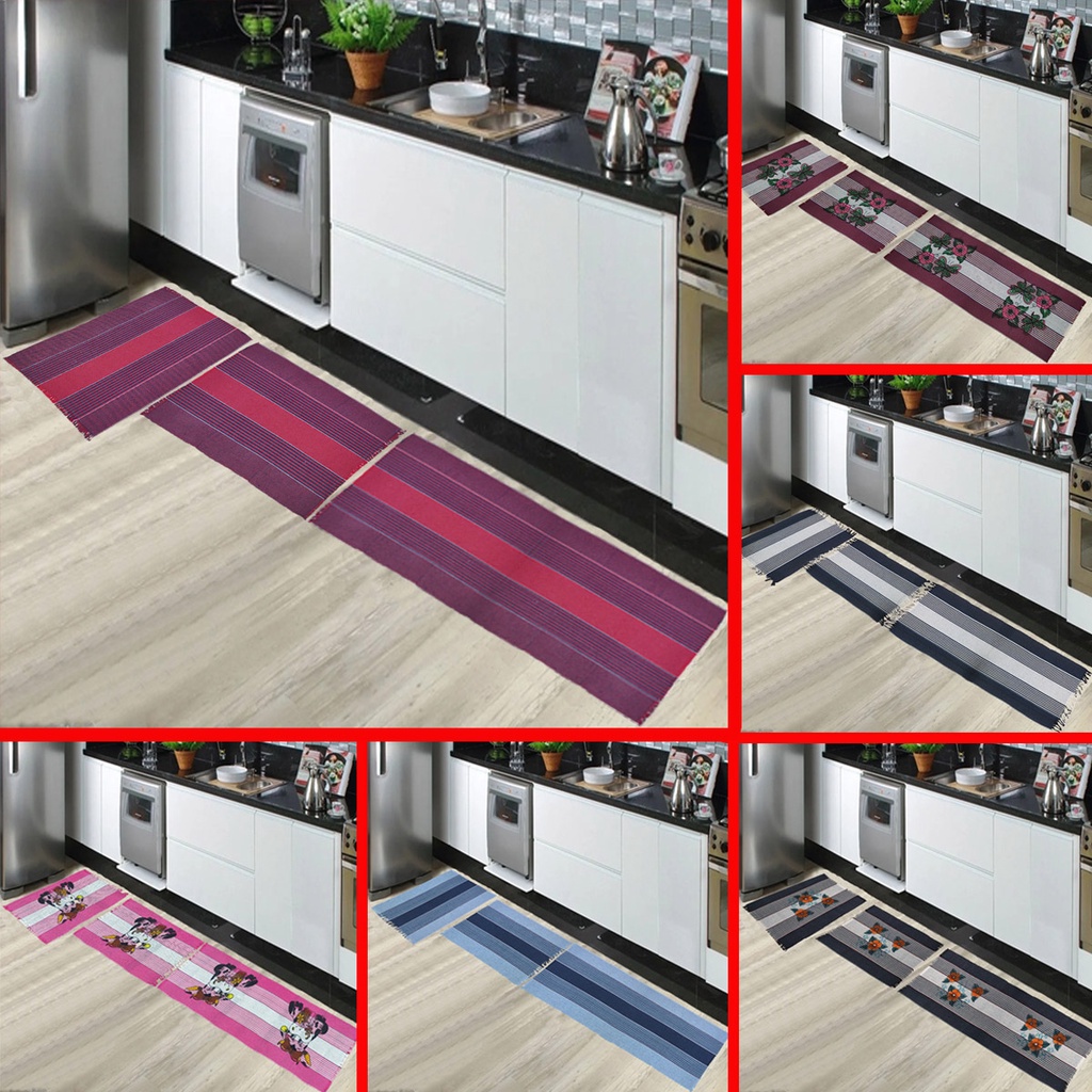 Jogo Tapete Para Cozinha 3 Peças Jogo De Passadeira Tear Kit Passadeira Para Cozinha