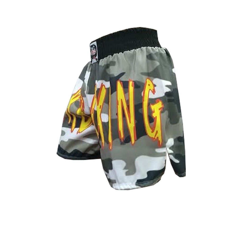 Calção Short Kickboxing - Military - Cavado - Camuflado - Duelo Fight -