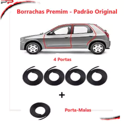 Kit Borracha Porta E Porta-Malas Corsa Celta Prisma 4 Portas