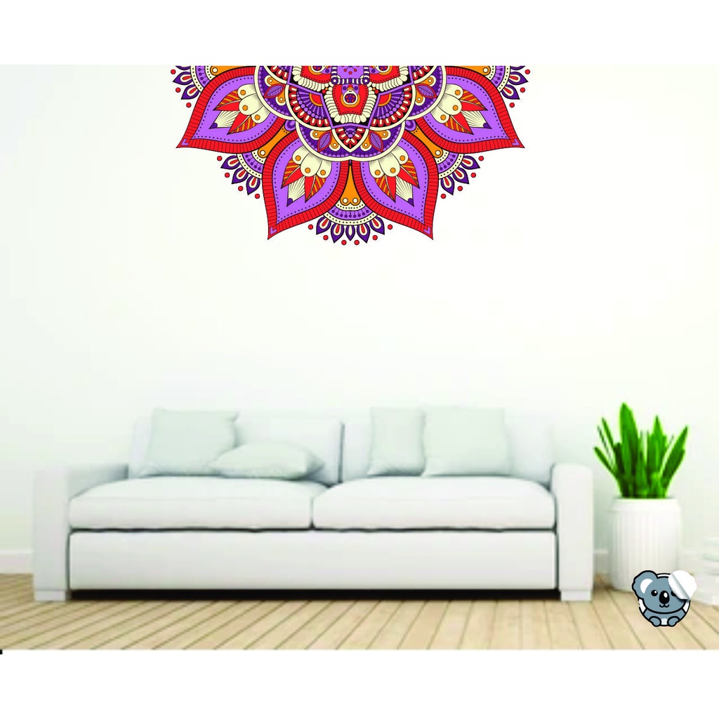 Adesivo de Parede Mandala para Sala e Quarto Decorar Papel de Parede Auto Colante Decalque