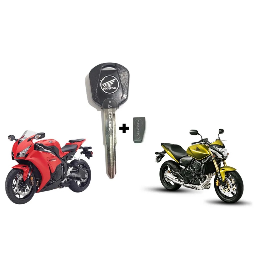 Chave Com Chip T19 Moto Honda Hornet Cbr Twister Fan 125 150 Pop100 Lead Falcon Cb300