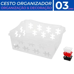 Cesto Organizador Empilhavel Multiuso Armario Gaveta 20x15