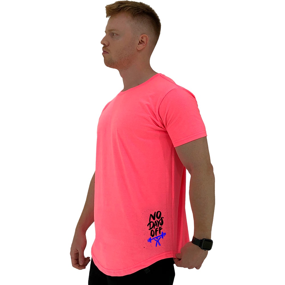 Camiseta Longline Masculina MXD Conceito Estampa Lateral Sem Dias de Folga