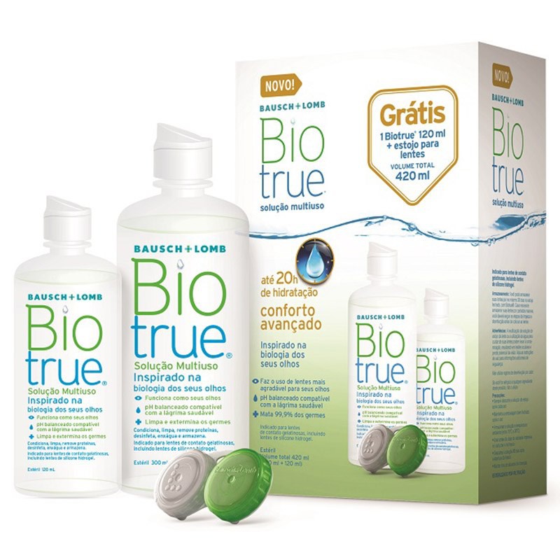 Biotrue 420 ml - Solução De Limpeza Lentes De Contato / Bauschlomb Renu em Oferta na Shopee