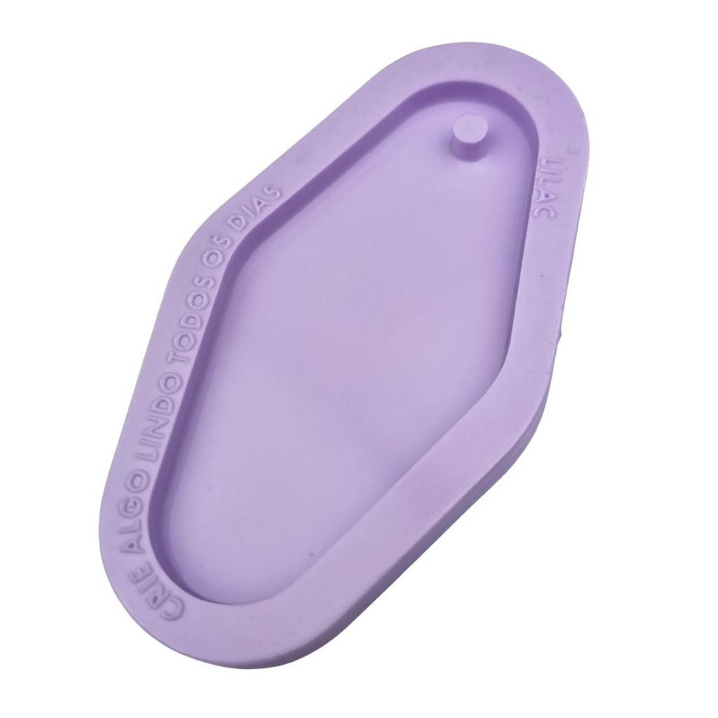 Molde de Silicone para Resina Tag hotel com furo - 1 cavidade (8,5 cm)
