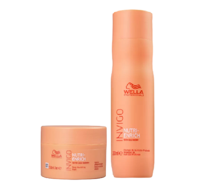 Wella Professionals Invigo Nutri-Enrich Shampoo 250ml+Mascara 150ml em Oferta na Shopee