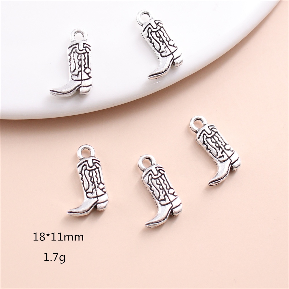 10 Pçs/set Encantos Do Salto Alto Vintage Fit Para Colar De Pingente De Mulheres DIY Fazer Jóias Pulseiras Acessórios