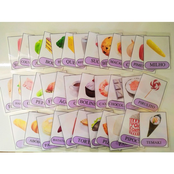 Flashcards: comidas e bebidas