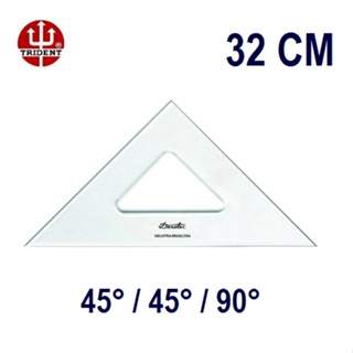 Esquadro Sem Escala 2532 45°/45°/90° 32cm Trident em Oferta na Shopee