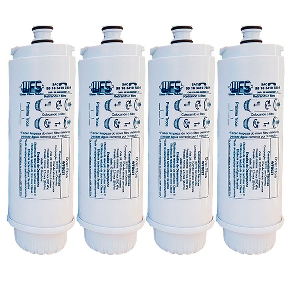 Kit 4 Filtro Refil compatível Purificador de Água IBBL - Immaginare FR600 BDF PFN