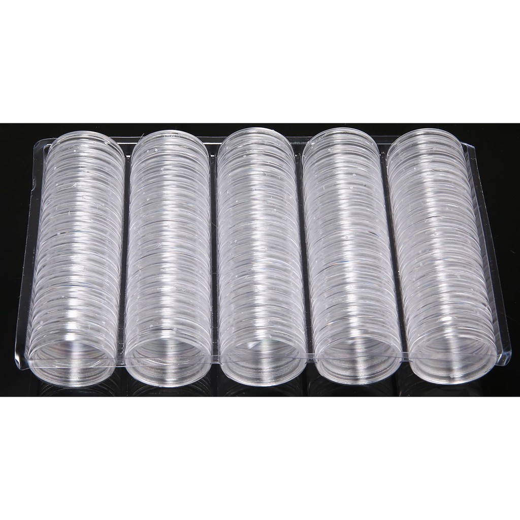 100 capsulas de 25mm para moedas