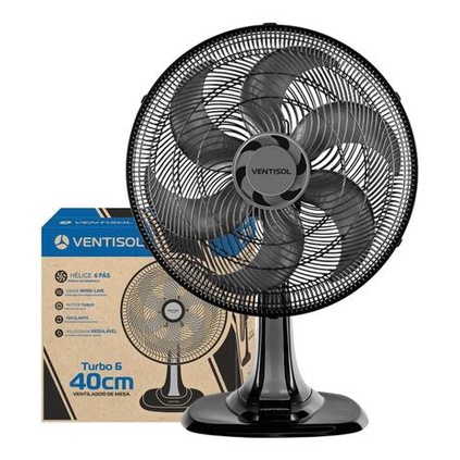 ventilador ventisol turbo 6 pás 40cm ventilador de mesa - 220V ou 127V