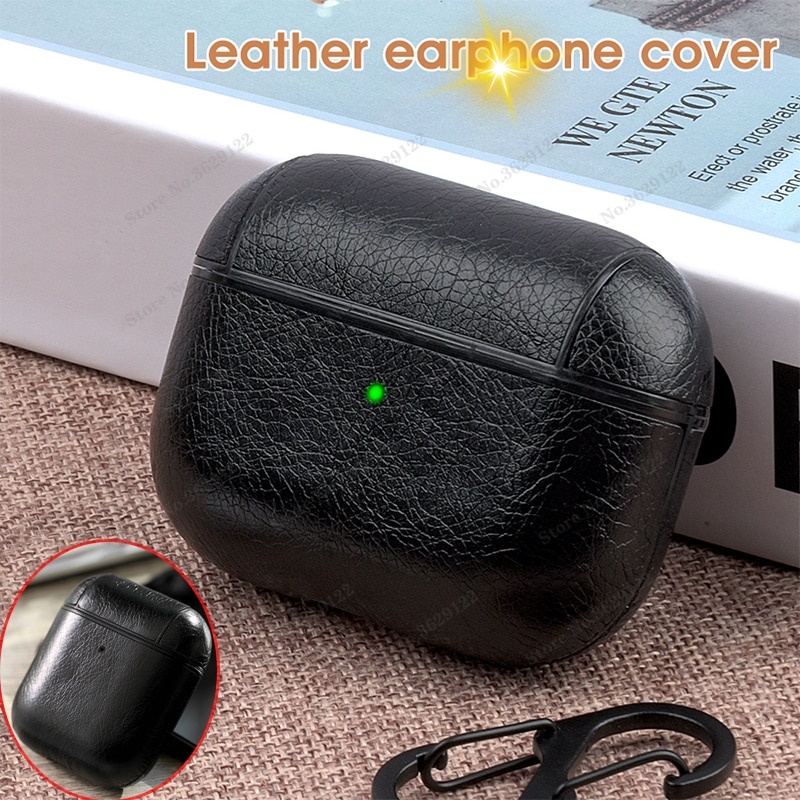 Protective Bag Leather Sleeve Cover Case Storage Earphone Portable For AirPods Pro With Hook