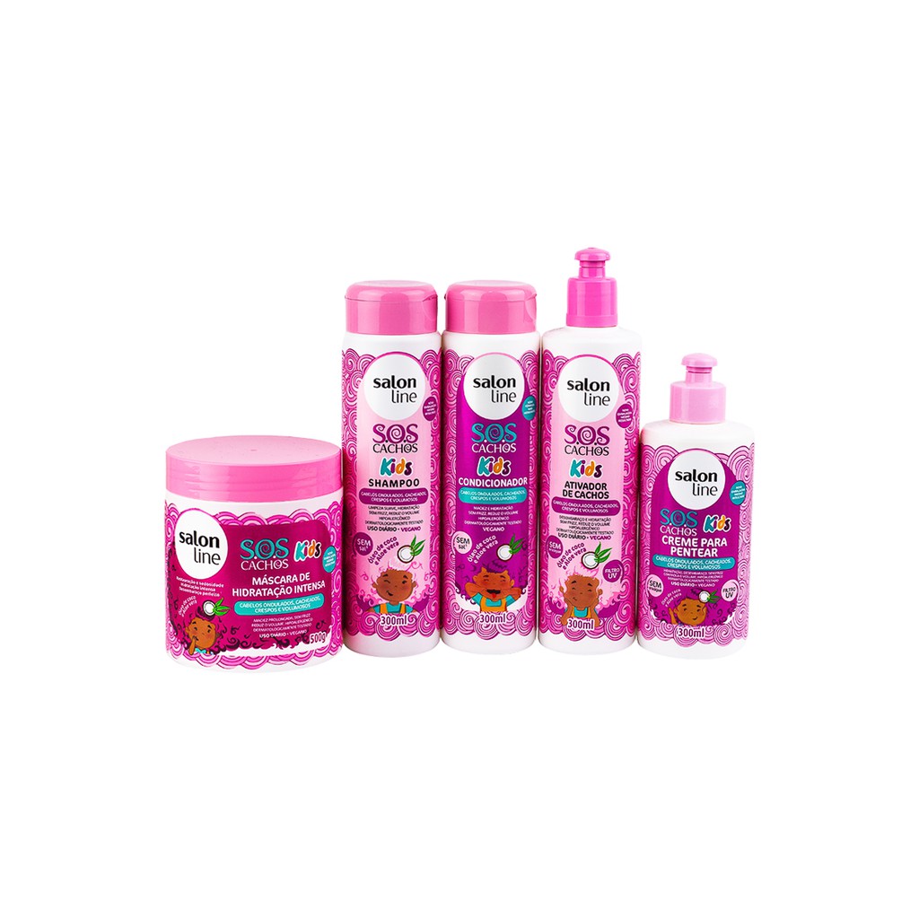 Kit Salon Line Cachos Infantil Sos Cachos Kids Shopee Brasil