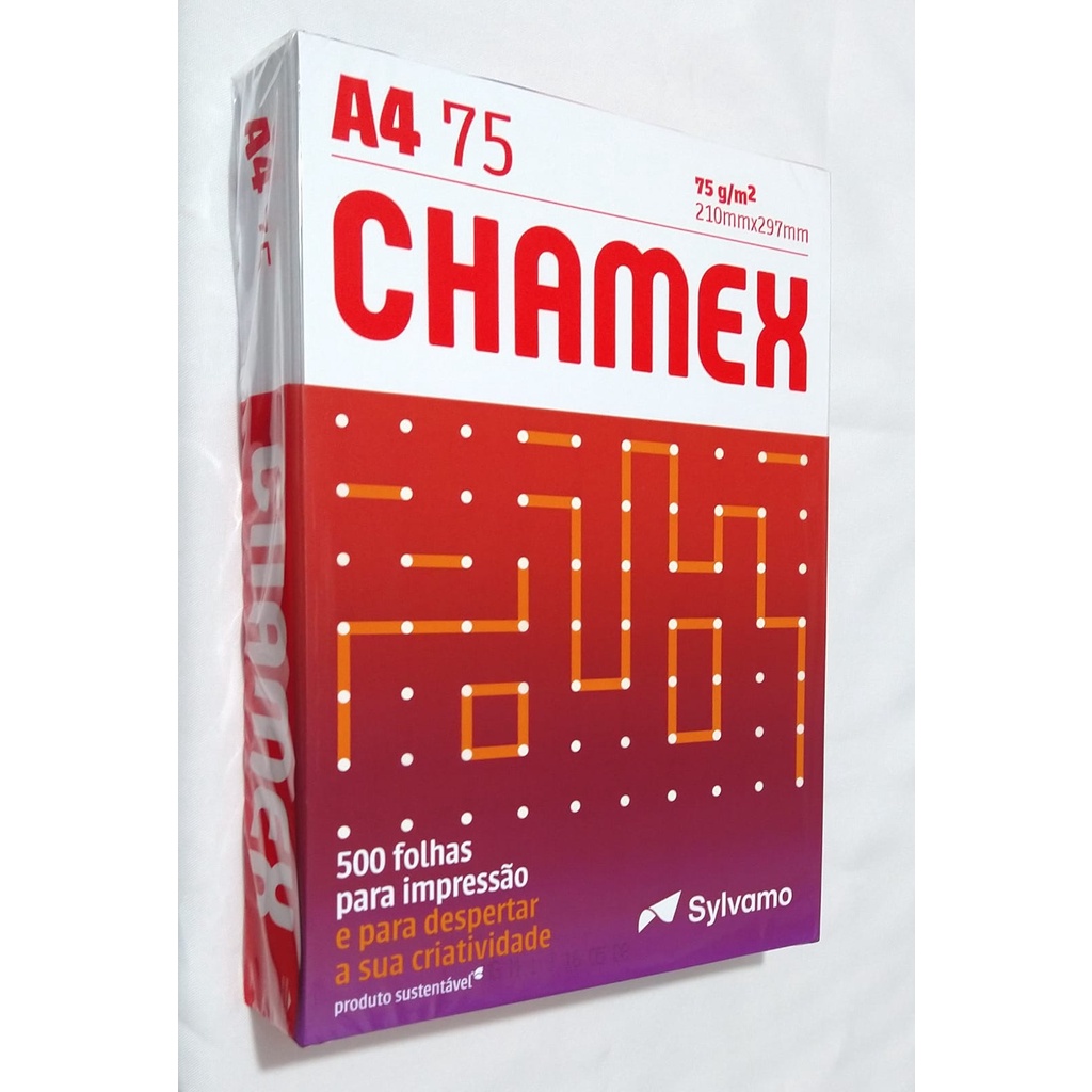 Papel Sulfite Chamex A4 75g Pacote C 500 Folhas Shopee Brasil 3558