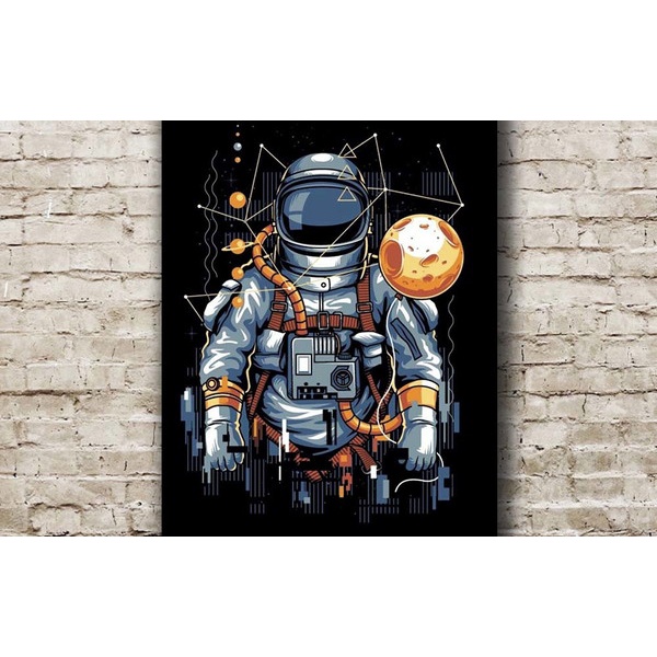 Placa Decorativa Astronauta em MDF