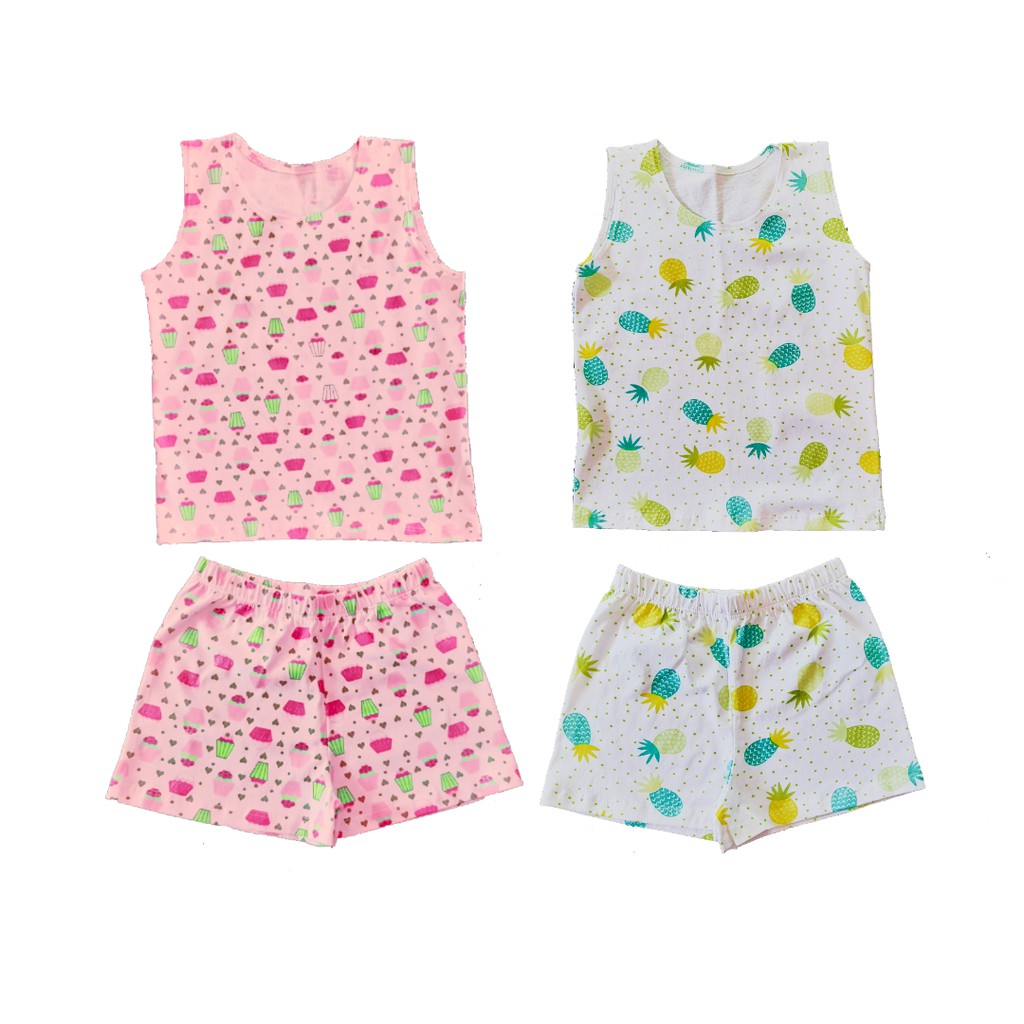 Pijama infantil regata calor 100% algodão verão menina