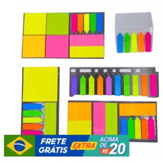 Blocos Adesivo Post-it Separador Colorido - BJ7914 em Oferta na Shopee