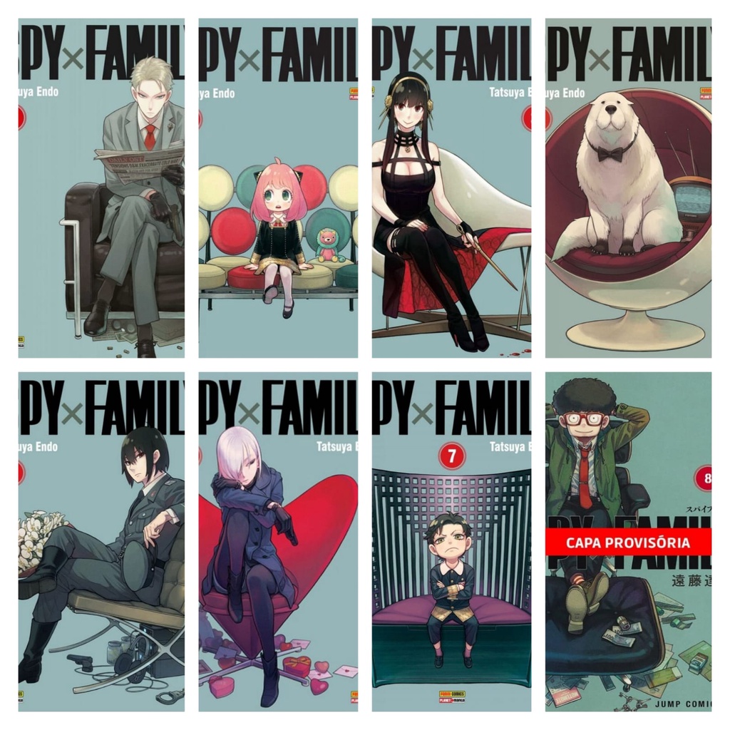 Mangá Spy x Family Avulsos - 1, 2, 3, 4, 5, 6, 7 e 8 Lacrado