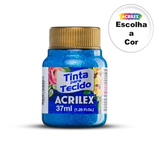 Tinta Tecido Glitter 37ml - Escolha a Cor - Acrilex em Oferta na Shopee