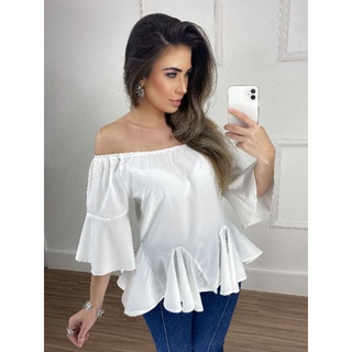 blusa ciganinha de cetim JF3055