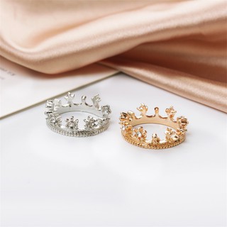 Anel De Coroa De Diamante Estilo Coreano