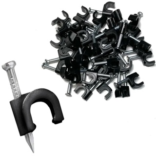 1000pcs Grampo Fixa Fio Cabo Coaxial Miguelao 5mm Preto em Oferta na Shopee