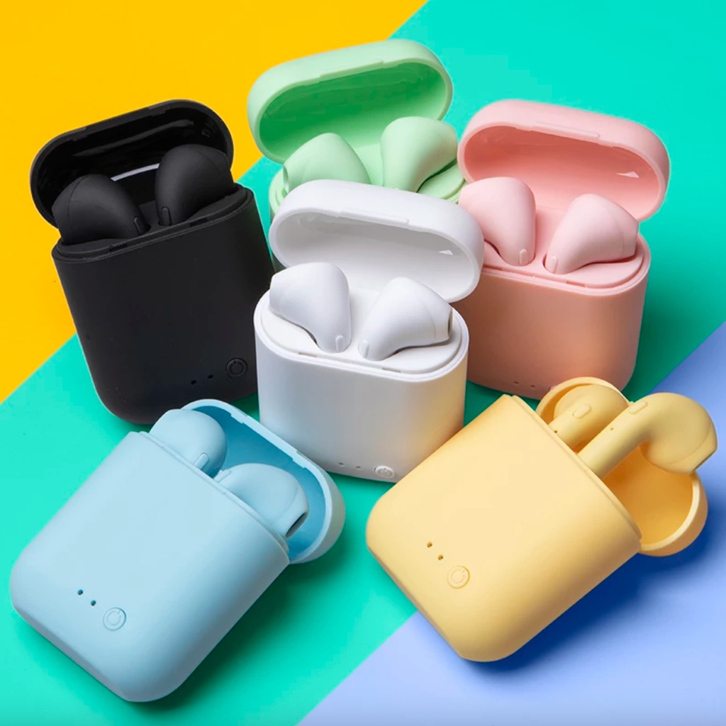 Fone Sem Fio Inpods i12 TWS Mini Colorido Wireless Bluetooth Airpod Cor Pastel para Android e iOS