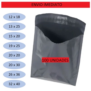 Kit Envelope de Segurança com 100 unidades embalagem cinza auto colante - Varias medidas em Oferta na Shopee