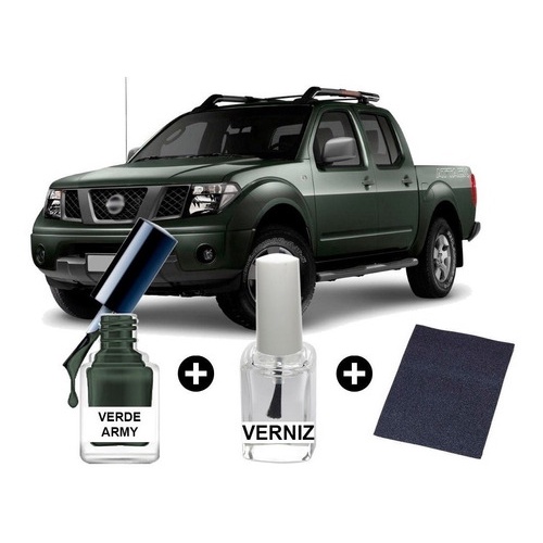 Tinta Tira Risco Automotiva Frontier 2006 2007 Army Verde