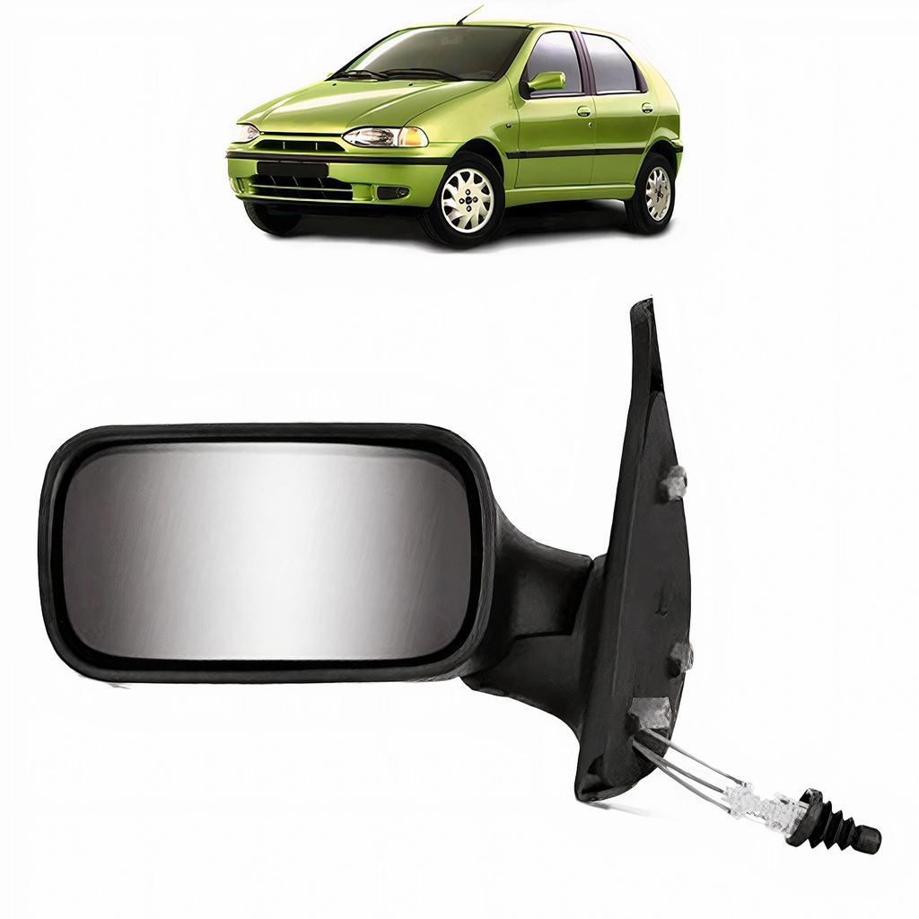 Retrovisor Palio Siena Weekend 96 97 98 99 2000 com Controle Lado Esquerdo 4 PORTAS