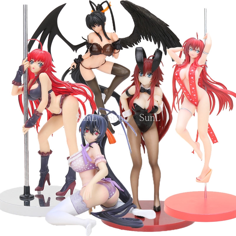 Anime High School Dxd Action Figure Bunny Girls Rias Gremory Himejima Akeno Swimwearpvc Figura Modelo De Brinquedo Shopee Brasil