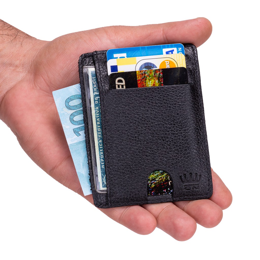 Porta Cartão, Cnh, Cédula Masculina Slim Couro Legítimo