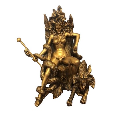 Deusa Hel Hela Estatueta Resina Wicca (bronze)