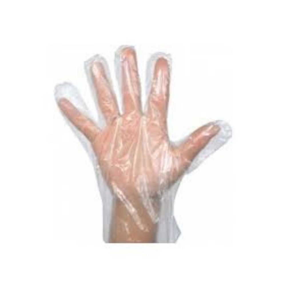 Luva Descartável Plastica 100 Un Transparente Ambidestra Lanchonete FastFood Manicure Domésticos