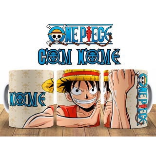 Caneca Luffy com Nome Gravado em Oferta na Shopee