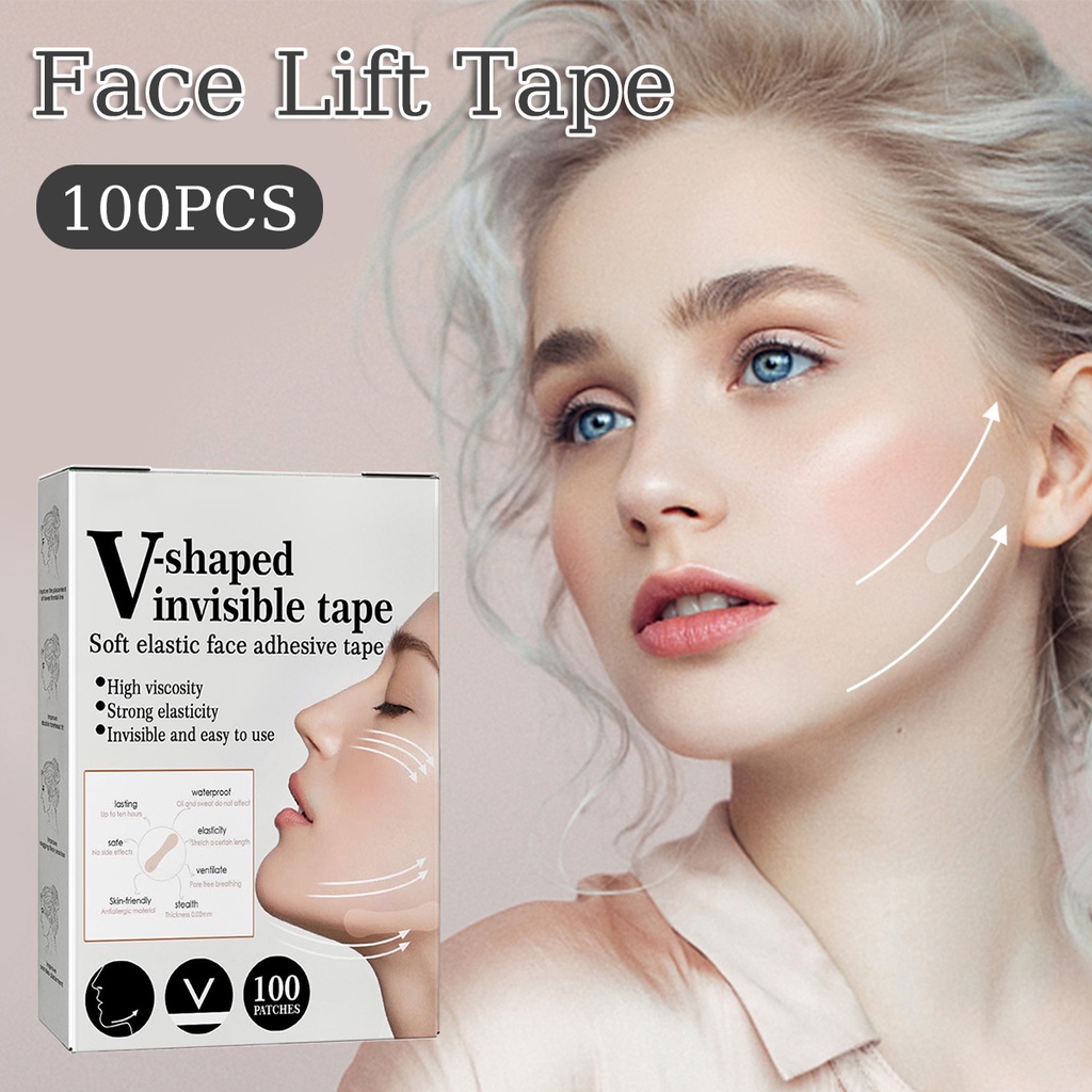 100pcs Fita Invisível V Forma Face Lifting Ferramenta De Levantamento Rosto Redução Duplo Queixo Rugas Saggy Pele