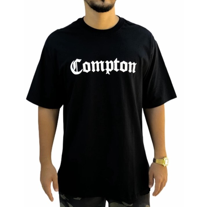 Camiseta, Camisa Compton Hip Hop 100% Algodão Sk8 Moda Casual