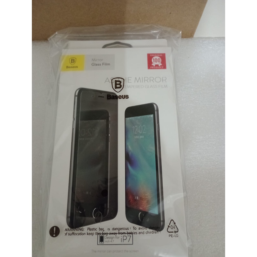 Película de Vidro Espelhada e Dourada para Iphone 7/8  Baseus  Tela 4.7