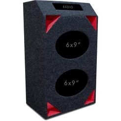 Caixa Vazia Ativa 2 De 6x9 Polegadas Furo Radio Duto Color