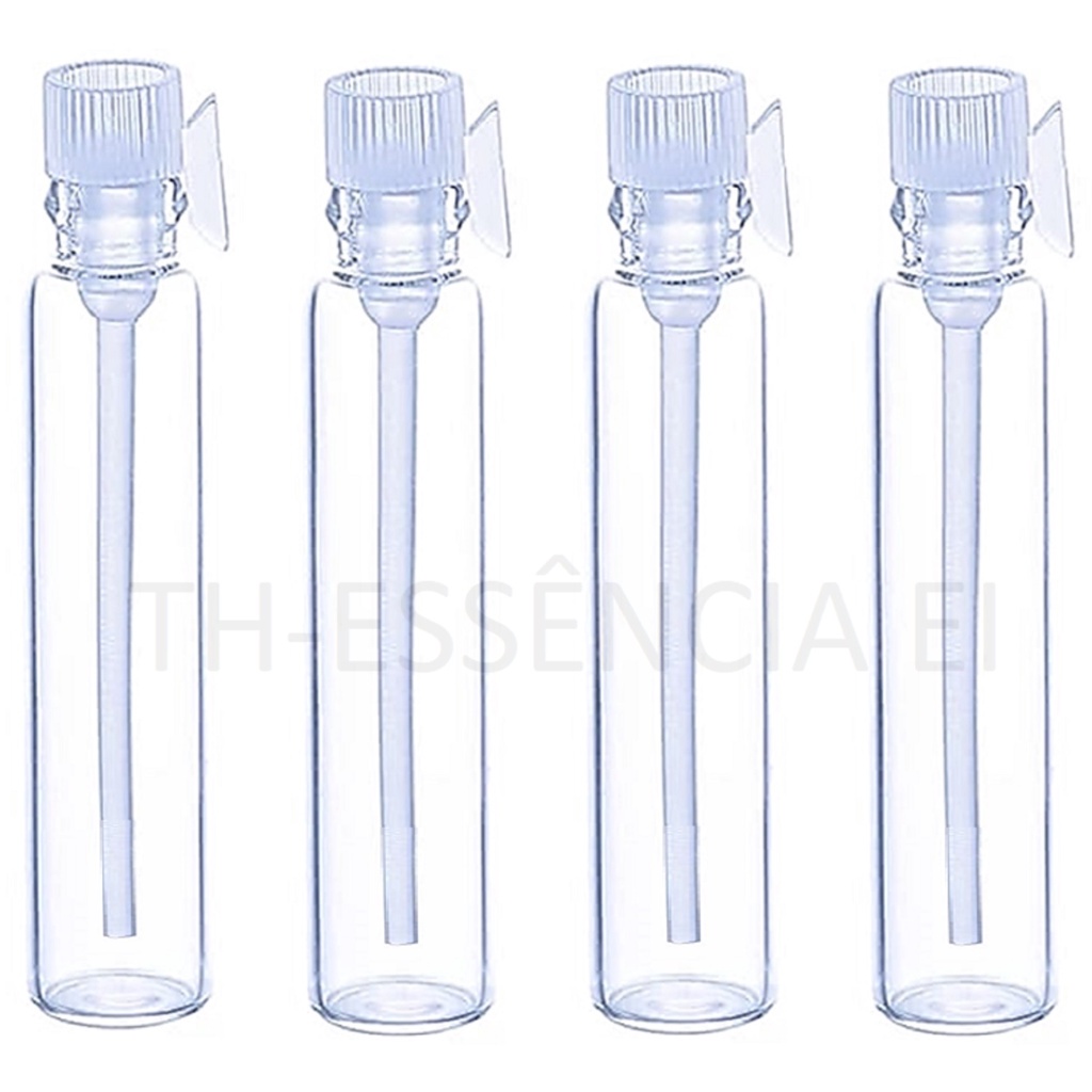 100 Flaconetes 1ml De Vidro Para Amostras de Perfume Frasco Com Tampa Pressão