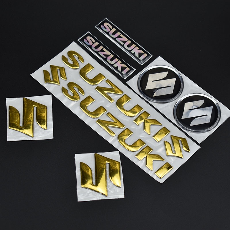 ** Estoque pronto * Decalque com logotipo do emblema do adesivo Suzuki