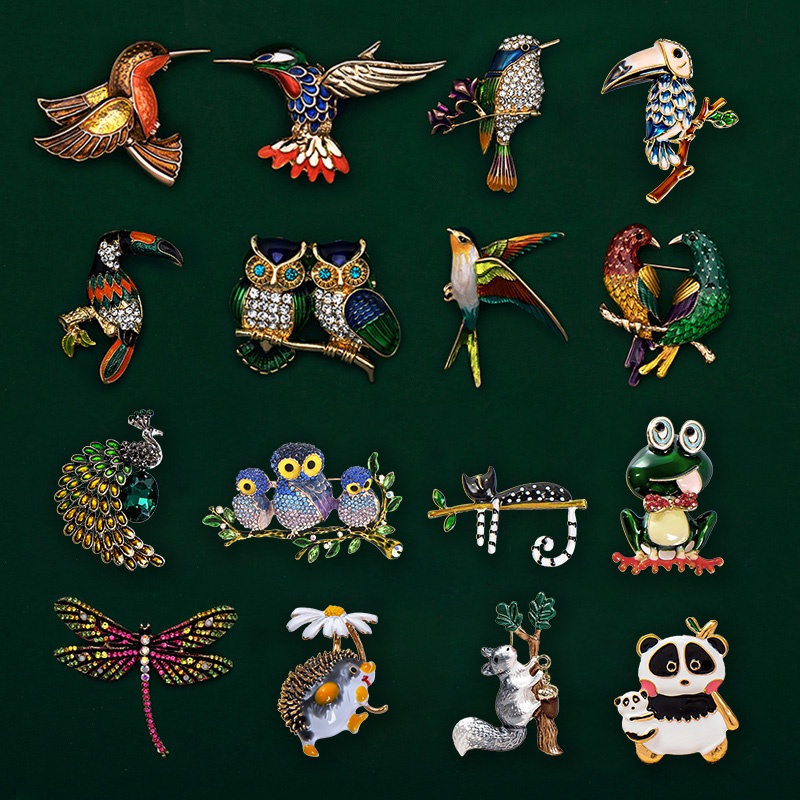 Broche De Pássaro Libélulas De Animais De Esmaltado Para Bolsa Escolar / Mulher