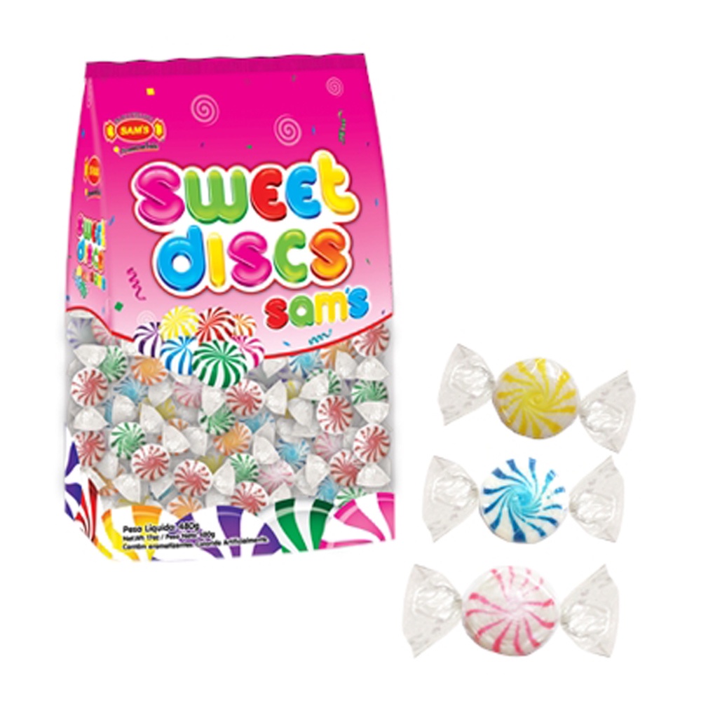 Bala Sweet Discs Sams Sortida Mix 480g - Sams